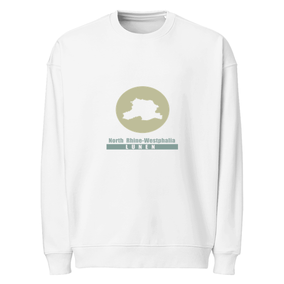 Lünen Sweatshirt mit Minimal Moon-Design (Weiß)