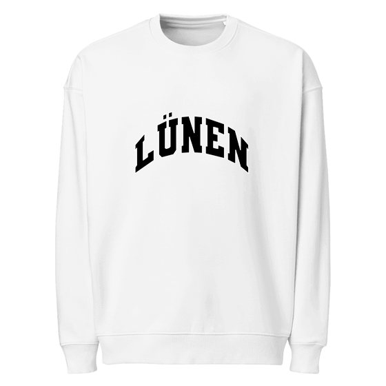 Lünen Sweatshirt mit Varsity3-Design (Weiß)