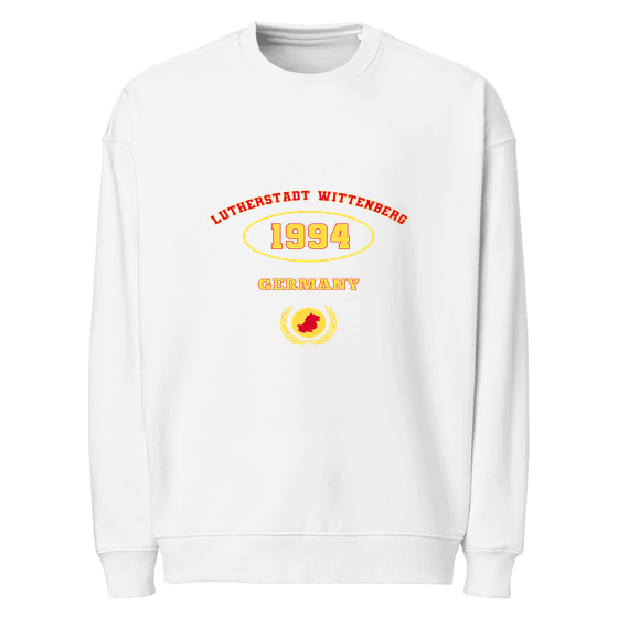 Lutherstadt Wittenberg Sweatshirt mit University 1994-Design (Weiß)