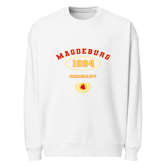 Magdeburg Sweatshirt mit University 1994-Design (Weiß)