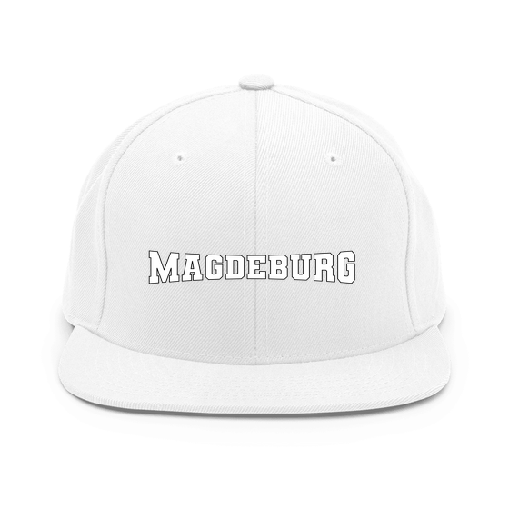 Magdeburg Cap mit Varsity4-Design (Weiß)