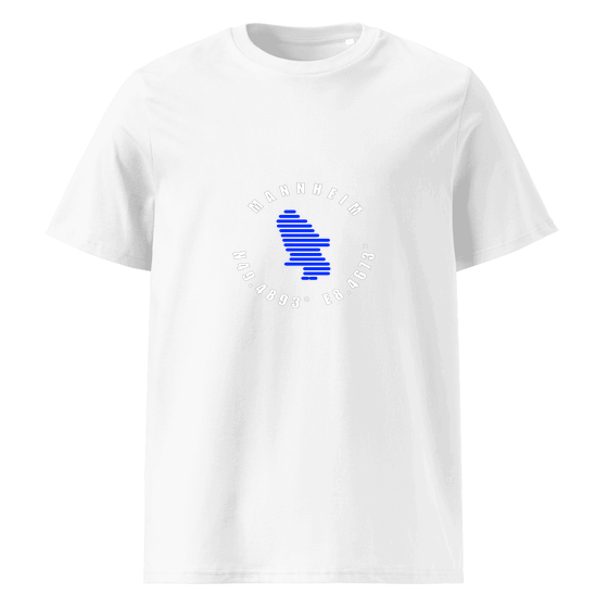 Mannheim T-Shirt mit Minimal Coordinates-Design (Weiß)