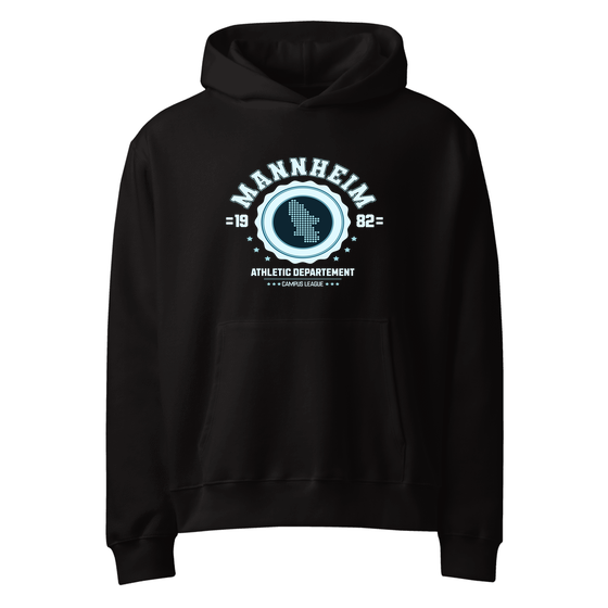 Mannheim Hoodie mit Varsity Hero-Design (Schwarz)