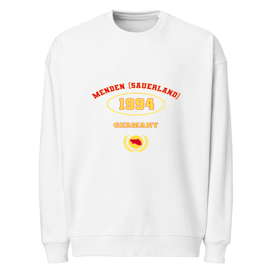 Menden (Sauerland) Sweatshirt mit University 1994-Design (Weiß)