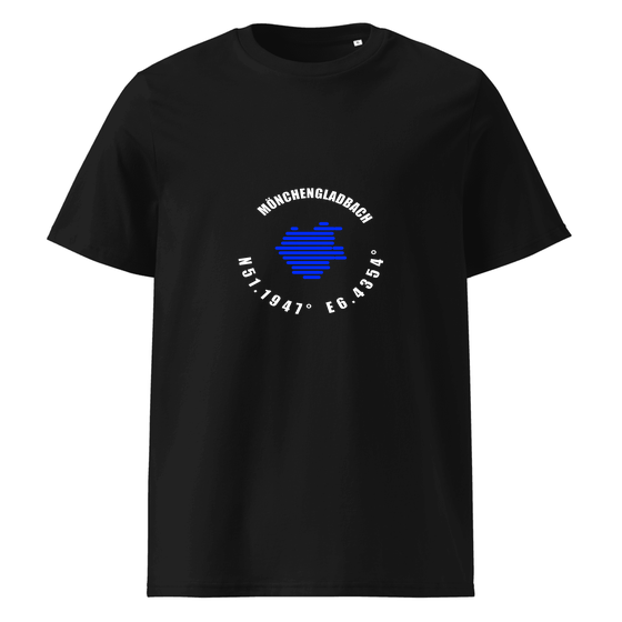 Mönchengladbach T-Shirt mit Minimal Coordinates-Design (Schwarz)