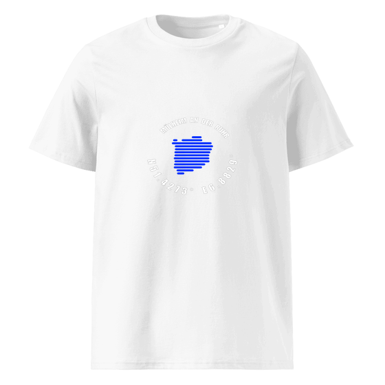 Mülheim an der Ruhr T-Shirt mit Minimal Coordinates-Design (Weiß)