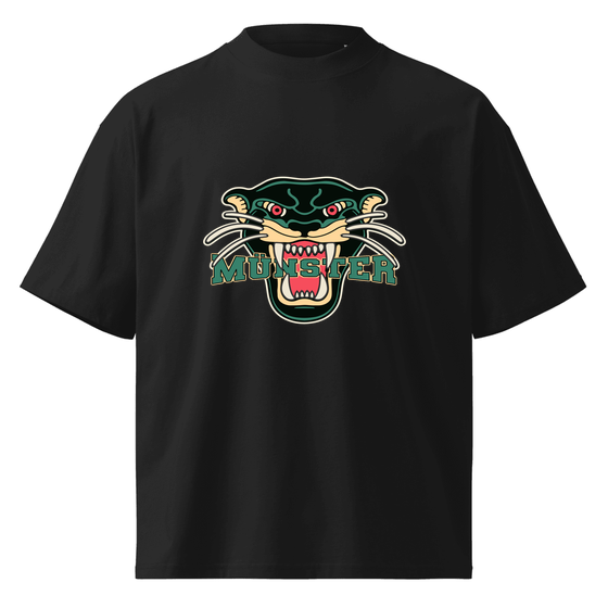 Münster T-Shirt mit Panther-Design (Schwarz)