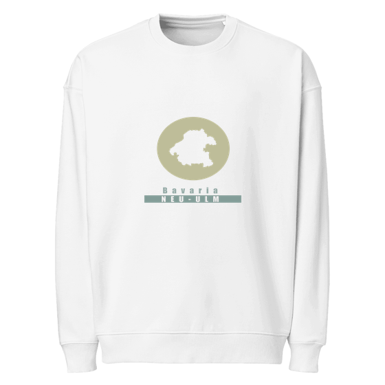 Neu-Ulm Sweatshirt mit Minimal Moon-Design (Weiß)