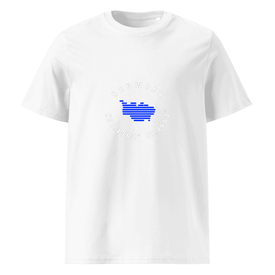 Neuwied T-Shirt mit Minimal Coordinates-Design (Weiß)