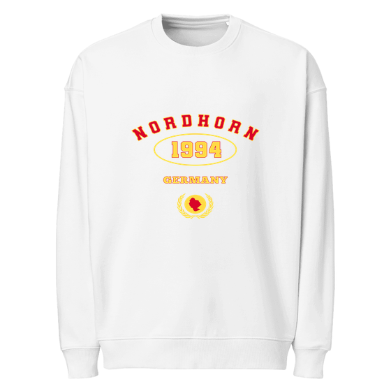 Nordhorn Sweatshirt mit University 1994-Design (Weiß)