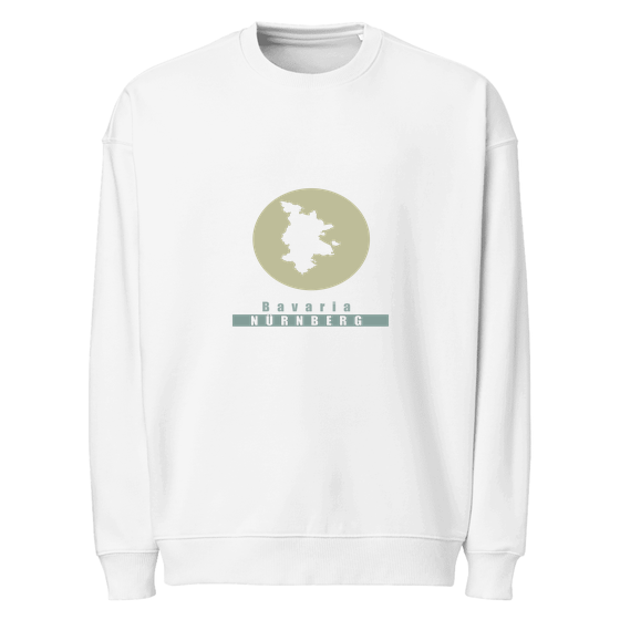 Nürnberg Sweatshirt mit Minimal Moon-Design (Weiß)