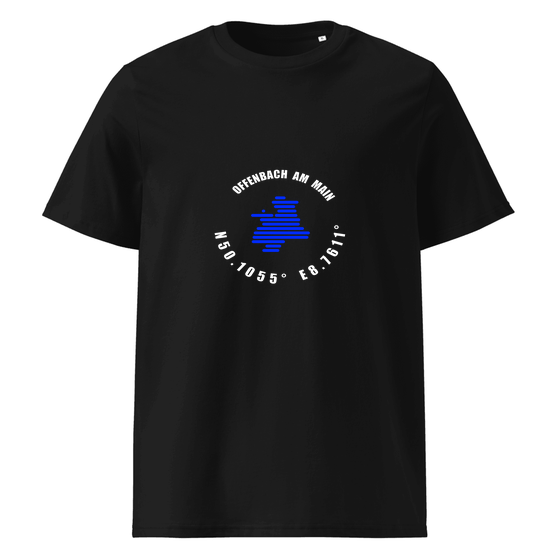 Offenbach am Main T-Shirt mit Minimal Coordinates-Design (Schwarz)