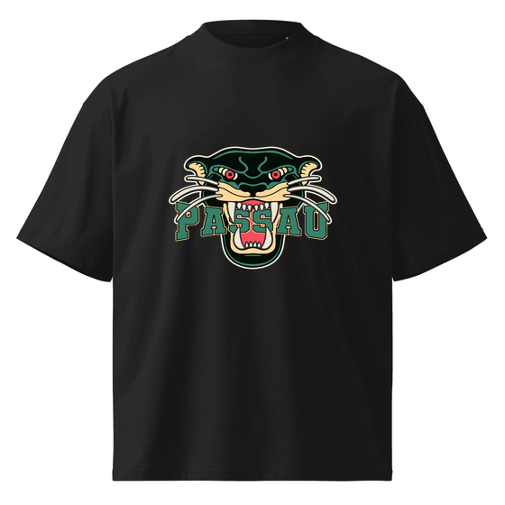 Passau T-Shirt mit Panther-Design (Schwarz)