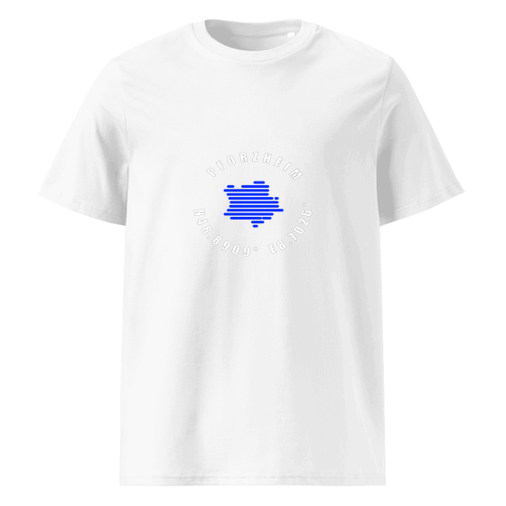 Pforzheim T-Shirt mit Minimal Coordinates-Design (Weiß)