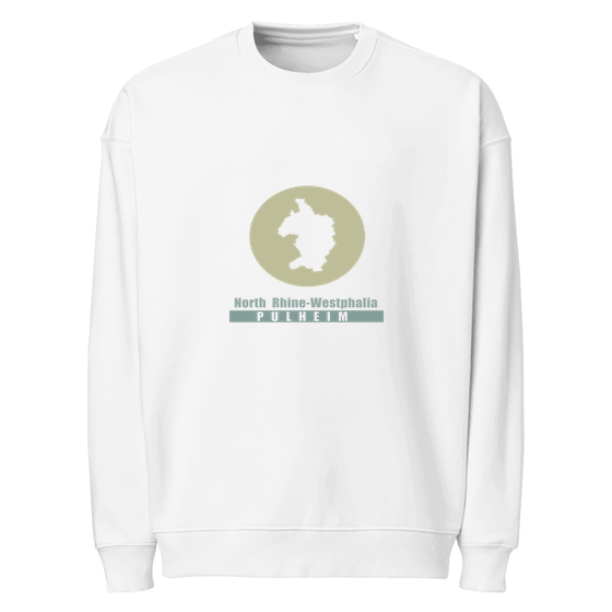 Pulheim Sweatshirt mit Minimal Moon-Design (Weiß)