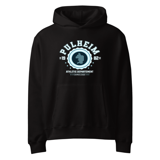 Pulheim Hoodie mit Varsity Hero-Design (Schwarz)