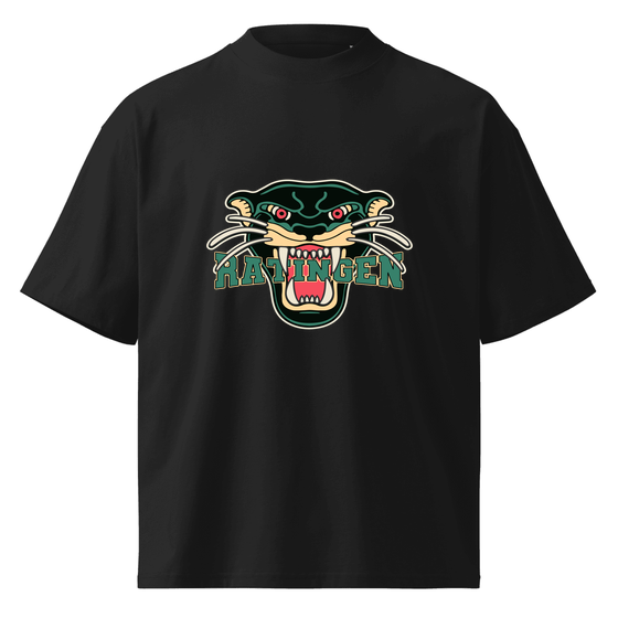 Ratingen T-Shirt mit Panther-Design (Schwarz)