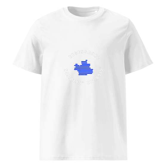 Regensburg T-Shirt mit Minimal Coordinates-Design (Weiß)