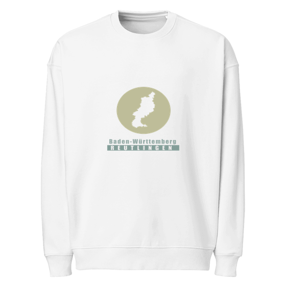 Reutlingen Sweatshirt mit Minimal Moon-Design (Weiß)