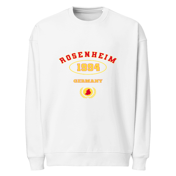 Rosenheim Sweatshirt mit University 1994-Design (Weiß)