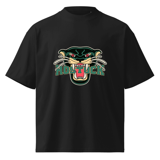 Rostock T-Shirt mit Panther-Design (Schwarz)