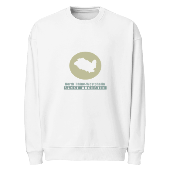 Sankt Augustin Sweatshirt mit Minimal Moon-Design (Weiß)