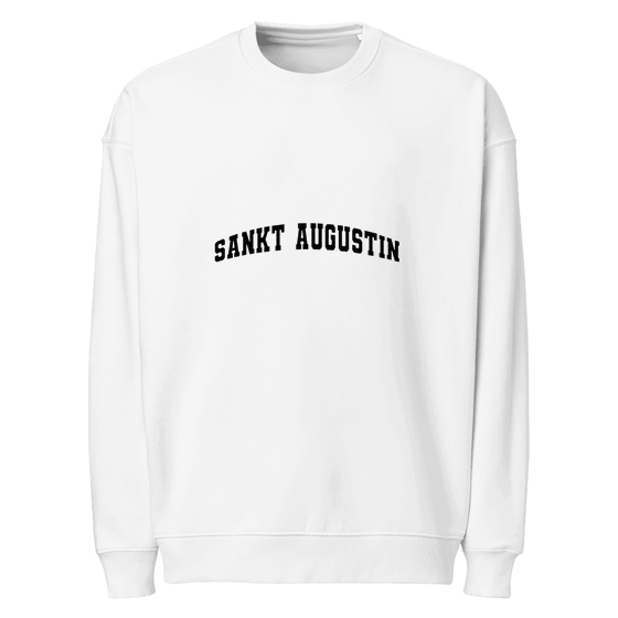 Sankt Augustin Sweatshirt mit Varsity3-Design (Weiß)