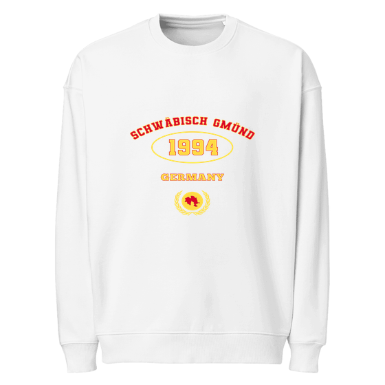 Schwäbisch Gmünd Sweatshirt mit University 1994-Design (Weiß)