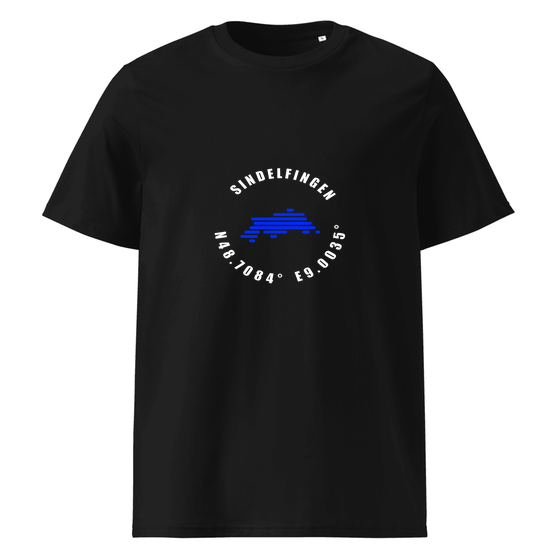 Sindelfingen T-Shirt mit Minimal Coordinates-Design (Schwarz)