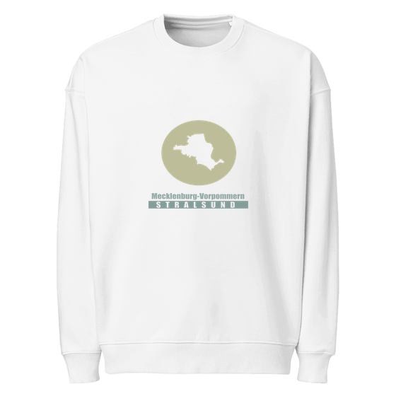 Stralsund Sweatshirt mit Minimal Moon-Design (Weiß)