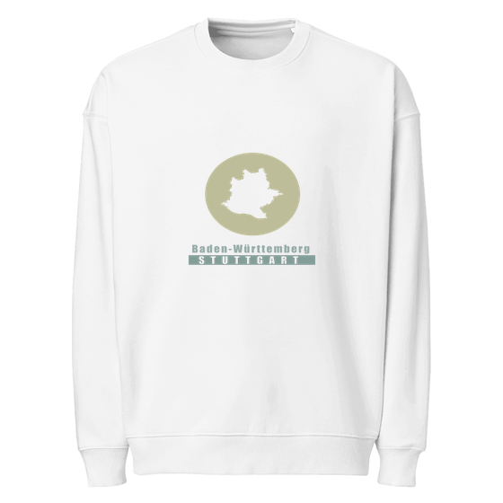 Stuttgart Sweatshirt mit Minimal Moon-Design (Weiß)