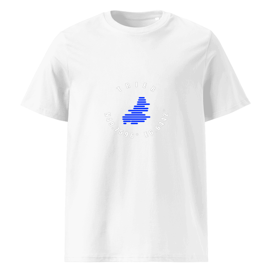 Trier T-Shirt mit Minimal Coordinates-Design (Weiß)