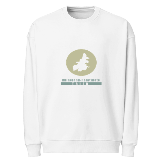 Trier Sweatshirt mit Minimal Moon-Design (Weiß)