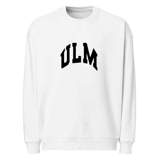 Ulm Sweatshirt mit Varsity3-Design (Weiß)