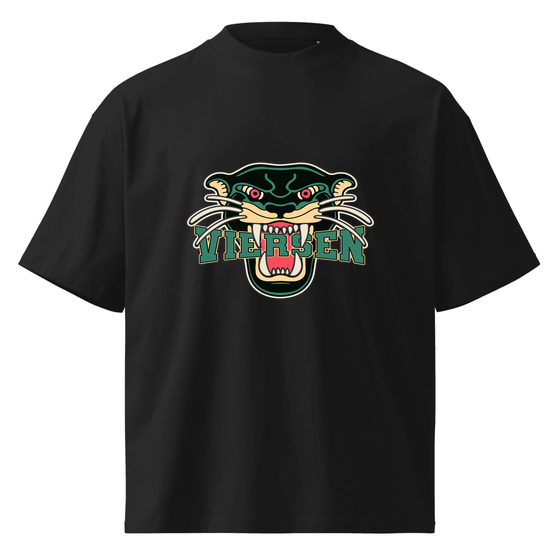 Viersen T-Shirt mit Panther-Design (Schwarz)
