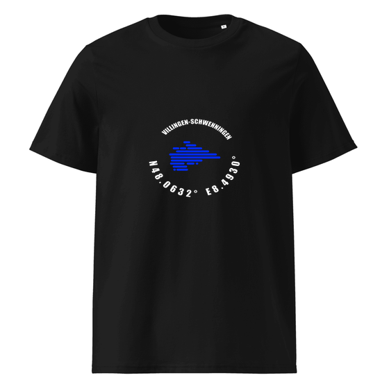 Villingen-Schwenningen T-Shirt mit Minimal Coordinates-Design (Schwarz)