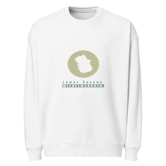 Wilhelmshaven Sweatshirt mit Minimal Moon-Design (Weiß)