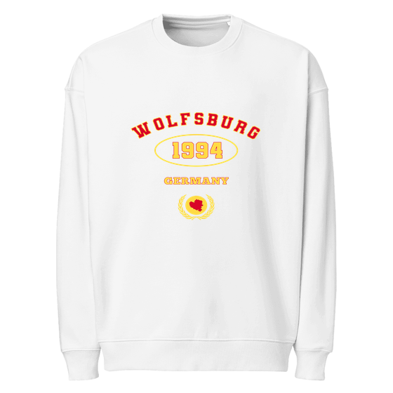 Wolfsburg Sweatshirt mit University 1994-Design (Weiß)