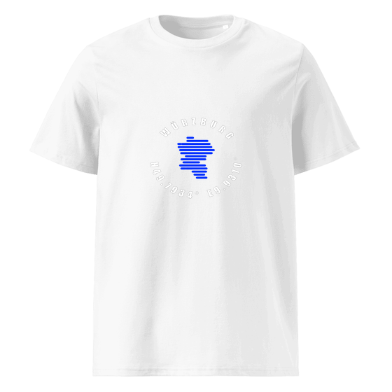 Würzburg T-Shirt mit Minimal Coordinates-Design (Weiß)