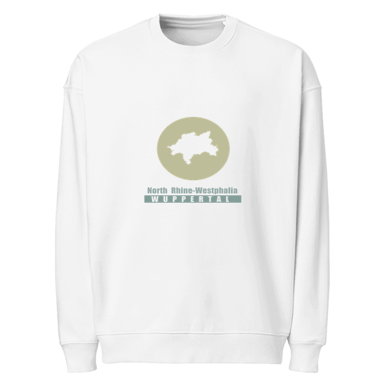 Wuppertal Sweatshirt mit Minimal Moon-Design (Weiß)