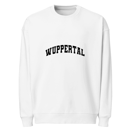 Wuppertal Sweatshirt mit Varsity3-Design (Weiß)