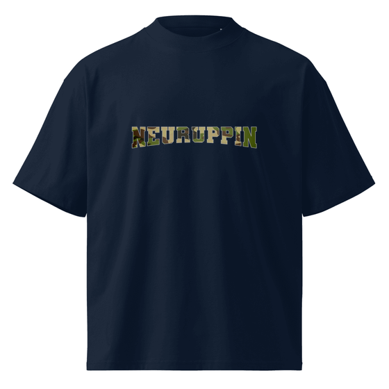 Oversized Unisex Bio-T-Shirt mit breitem Kragen für Neuruppin