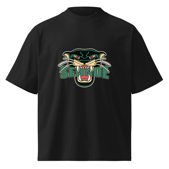 Oversized Unisex Bio-T-Shirt mit breitem Kragen für Sehnde